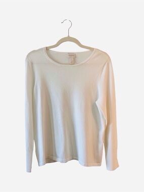Chico’s Sweater Women’s, Petite 1 (S/M), lightweight White office business